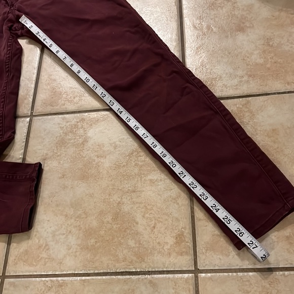 Abercrombie & Fitch Burgundy Skinny Jeans size 10R - Picture 9 of 10